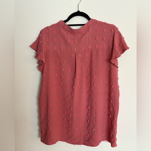 Pink Ruffle Sleeve Top - Picture 2 of 2